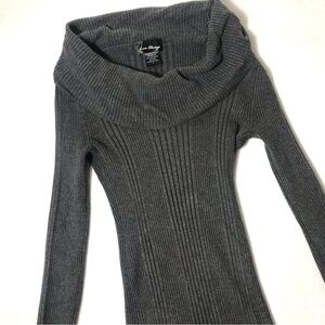 Charcoal Cowl Neck Sweater
